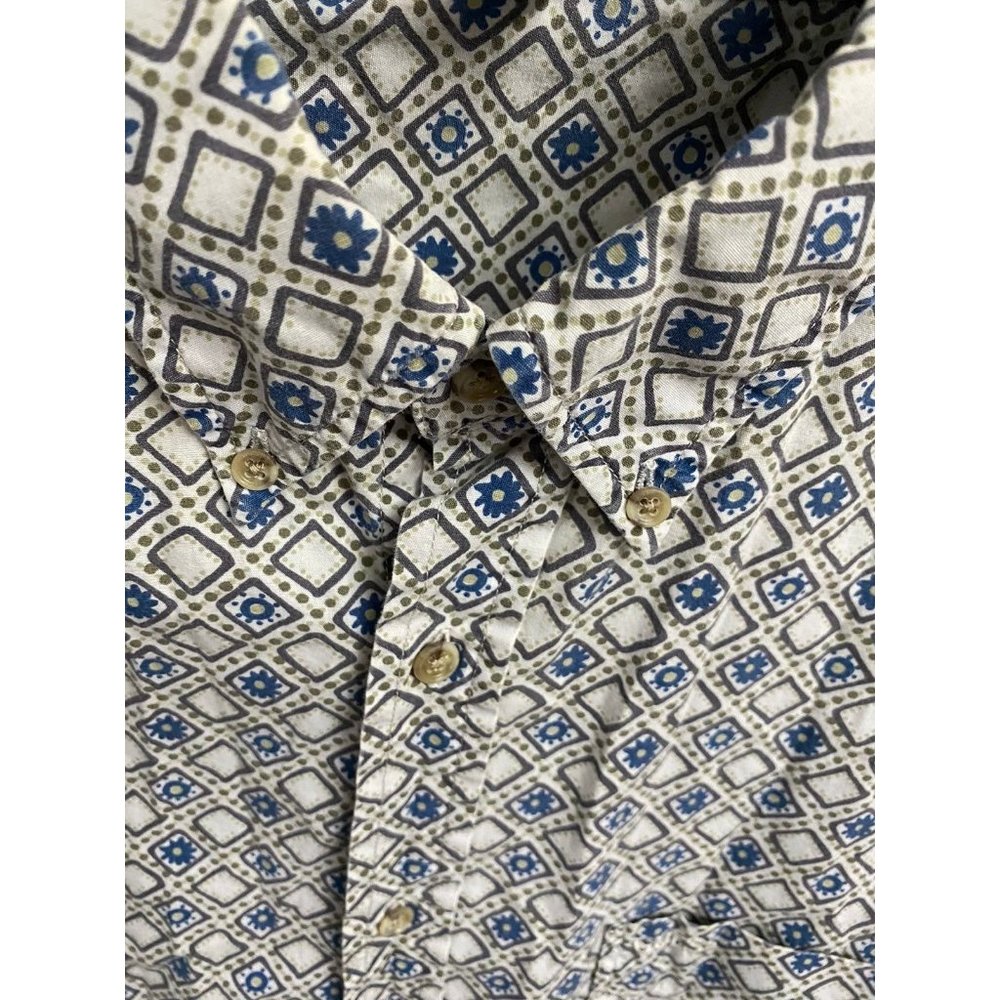 Guess button up shirt crazy pattern vintage‎ 90’s